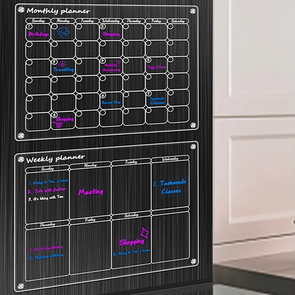 OrganizeMaster™ – Magnetic Acrylic Calendar & Planner